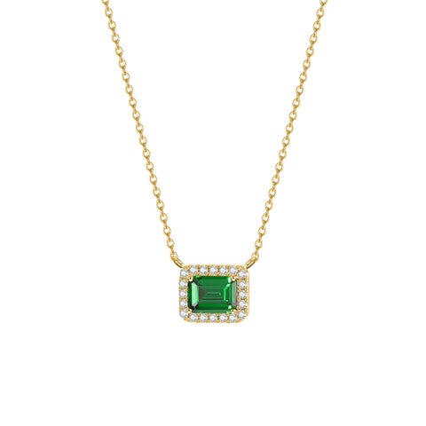 Emerald Pendant Necklace - Saivique