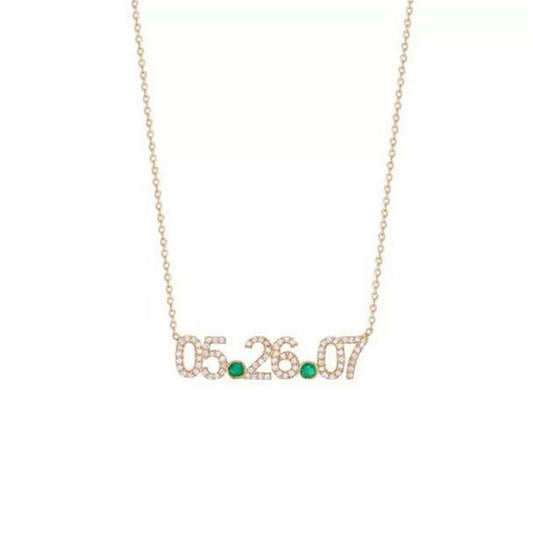 Diamond Date Custom Necklace - Saivique