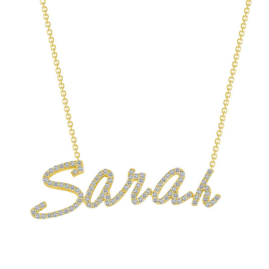 Maria Custom Diamond Name Necklace - Saivique