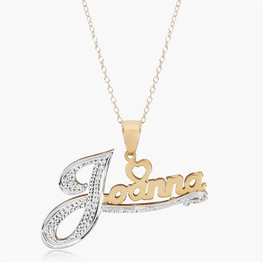 Ashley Double Plated Custom Name Necklace - Saivique