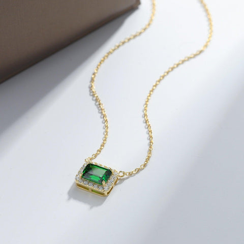 Emerald Pendant Necklace - Saivique