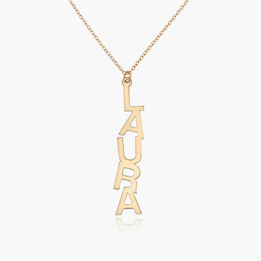 Vertical Custom Name Necklace - Saivique