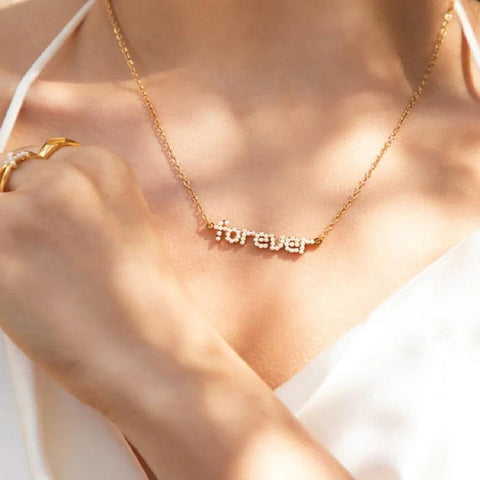 Pearl Custom Name Necklace - Saivique