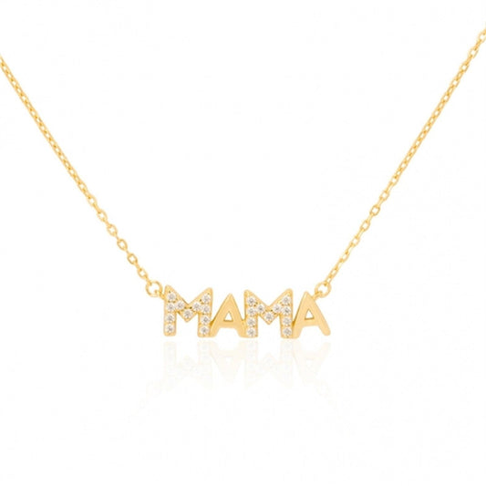 Sparkling Letters Mama Custom Name Necklace - Saivique