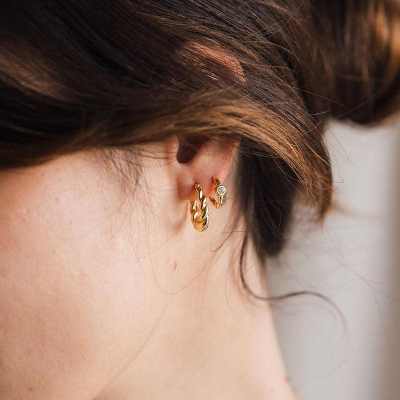 Twisted Hoop Earrings - Saivique