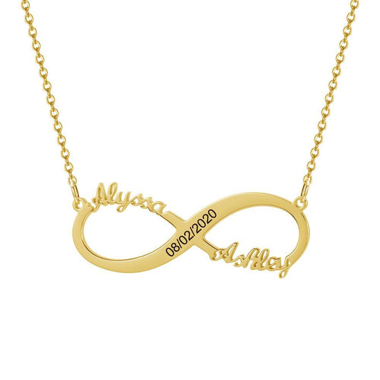 Infinity Loop Custom Name Necklace - Saivique