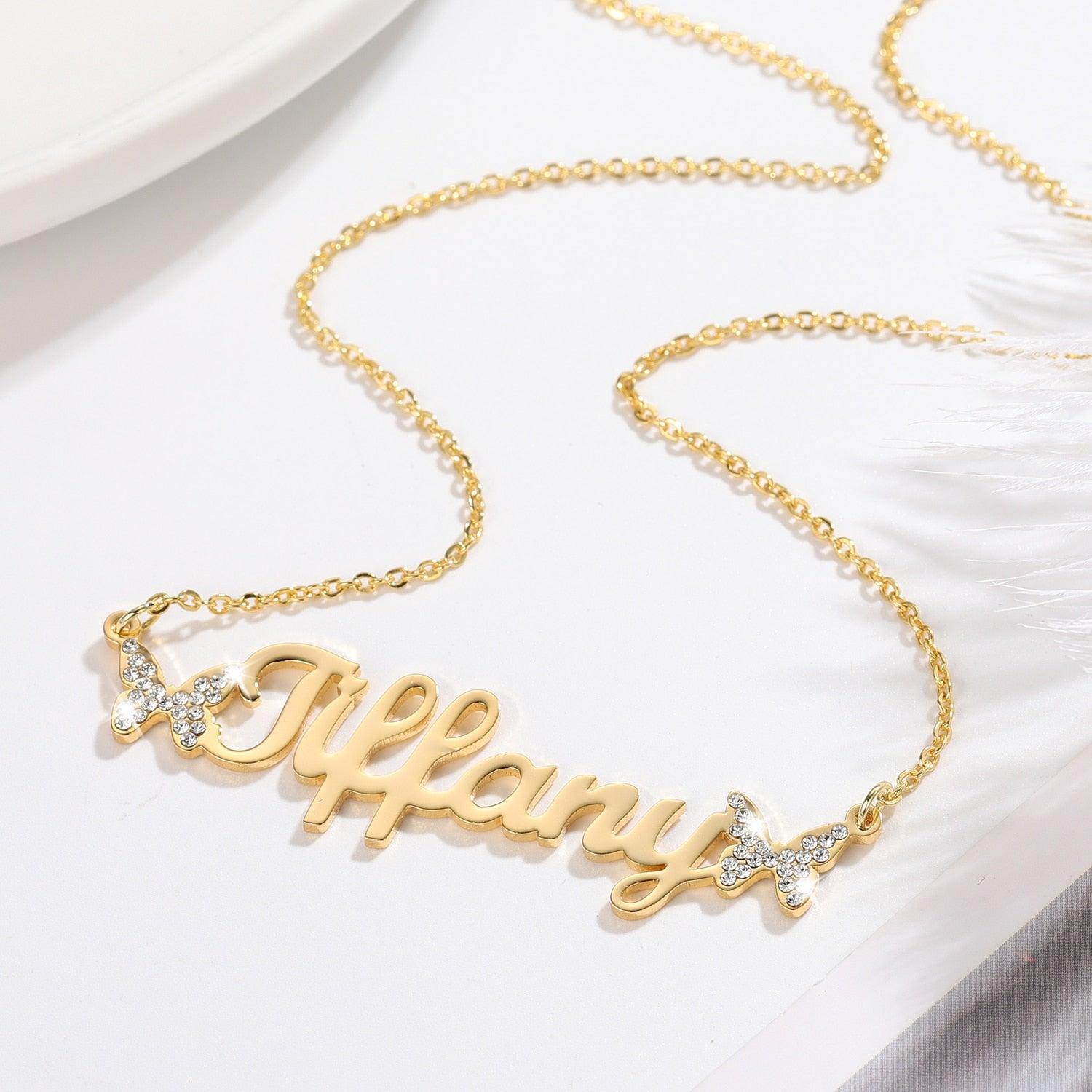 Tiffany custom shop name necklace