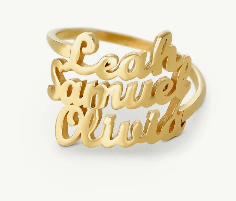 Charli Multi Name Custom Ring - Saivique