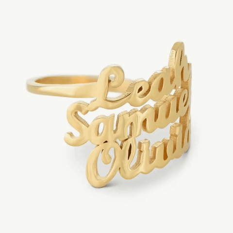 Charli Multi Name Custom Ring - Saivique