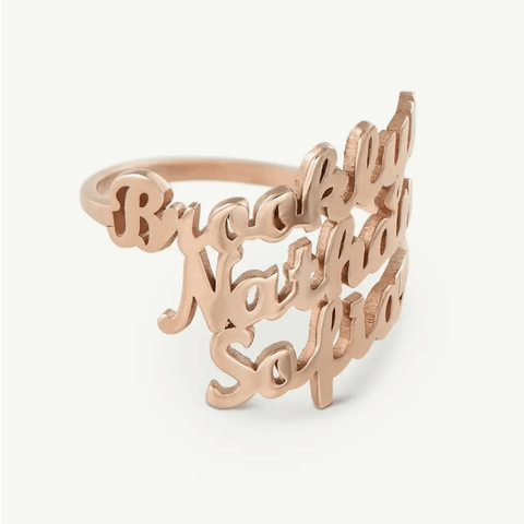 Charli Multi Name Custom Ring - Saivique