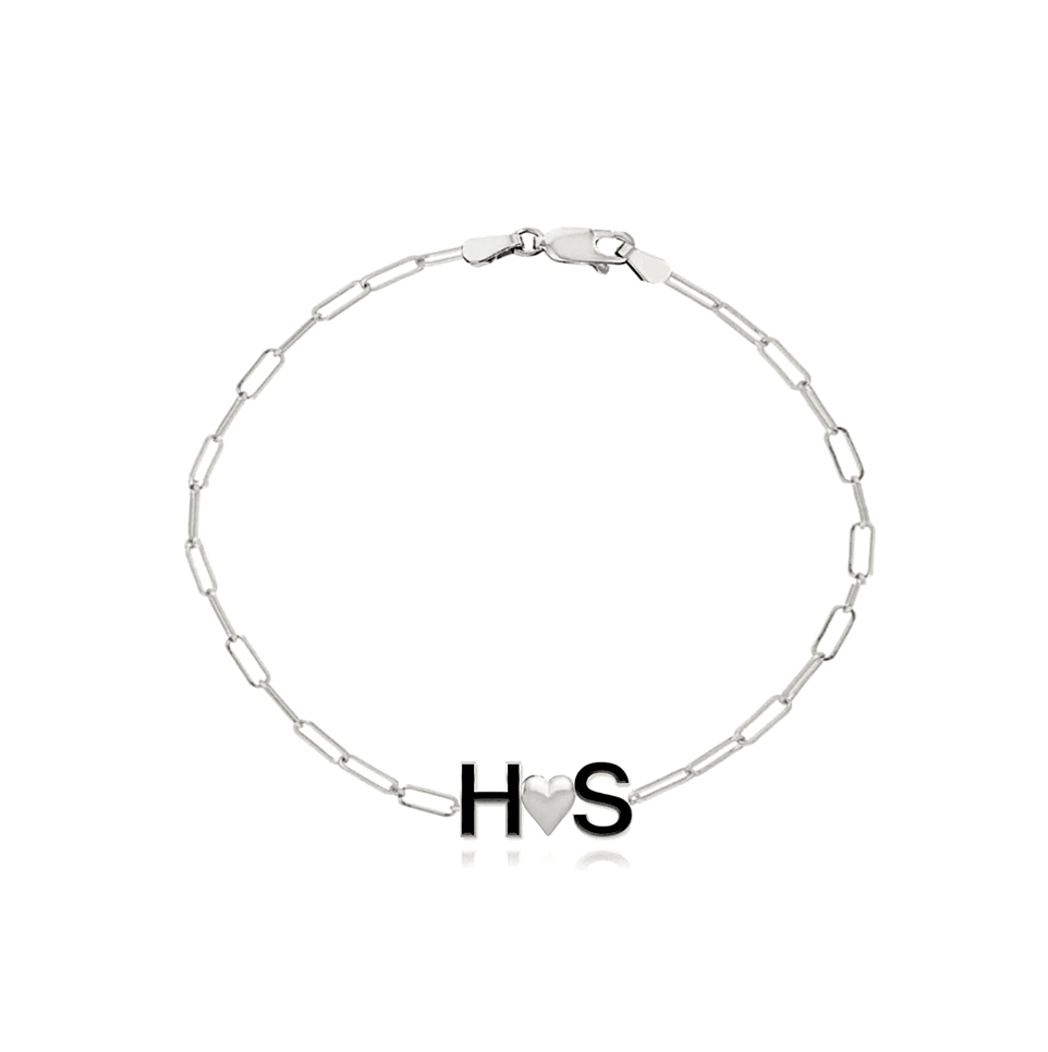 Enamel Double Initial Custom Bracelet - Saivique