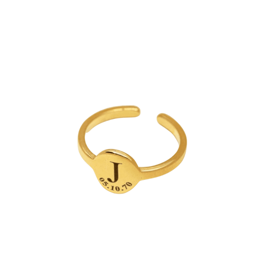 Date & Initial Custom Ring - Saivique