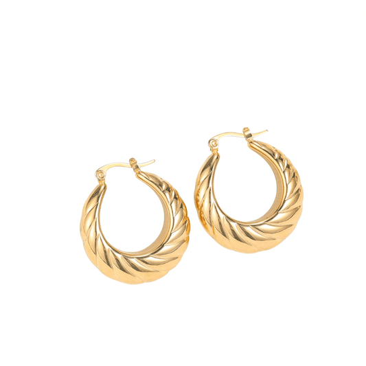 Croissant Hoop Earrings - Saivique