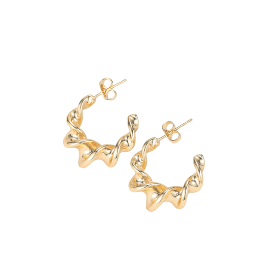 Twisted Hoop Earrings - Saivique